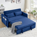 Convertible Sofa Bed, 3 in 1 Sleeper Sofa with 2 Pillows and Adjustable Backrest for Living Room Office, Black