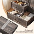 Enhomee Wood Dressers for Bedroom with 9 Drawers White Dresser Chest of Drawers for Living Room
