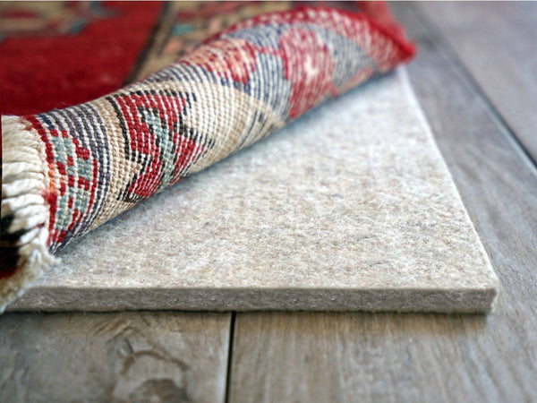 Rug Pad USA, 3/8" Thickness, 5'x8', Eco Plush Felt Rug Pads- Preserve - Silver