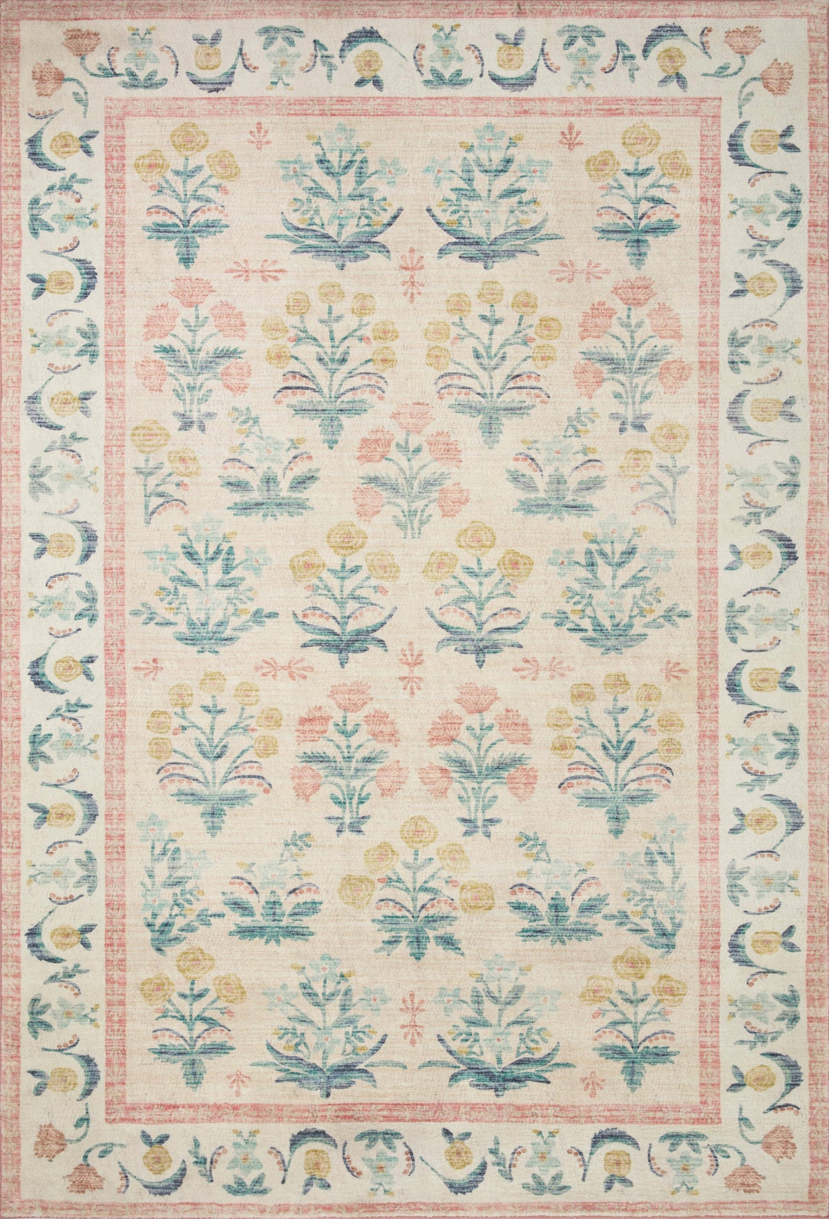 Rifle Paper Co. x Loloi Eden Mughal Rose Accent Rug - Blush