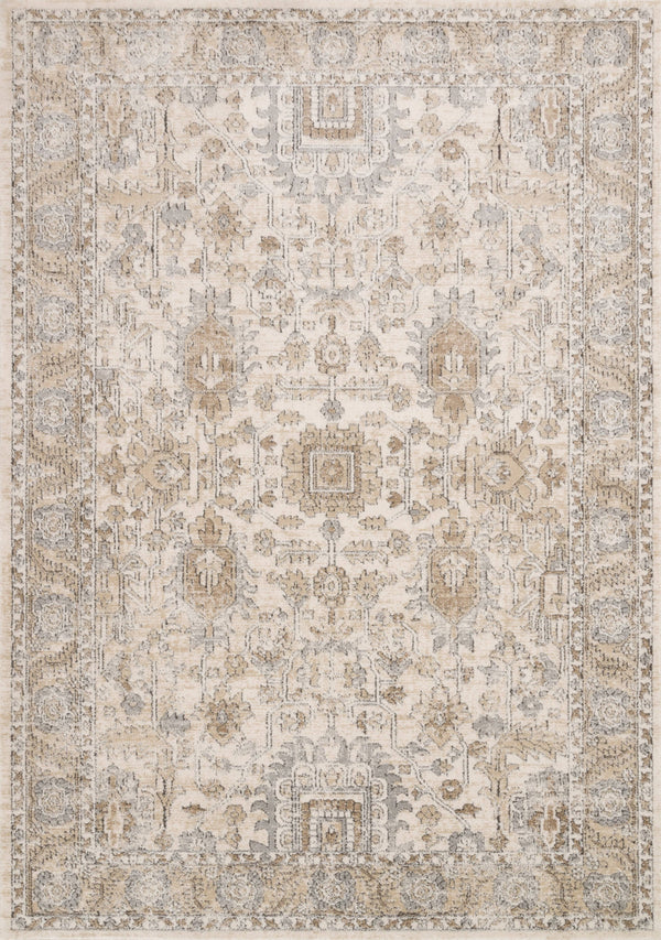 Loloi II Teagan TEA-03 Ivory Sand Rug - 6 ft 7 in x 9 ft 2 in
