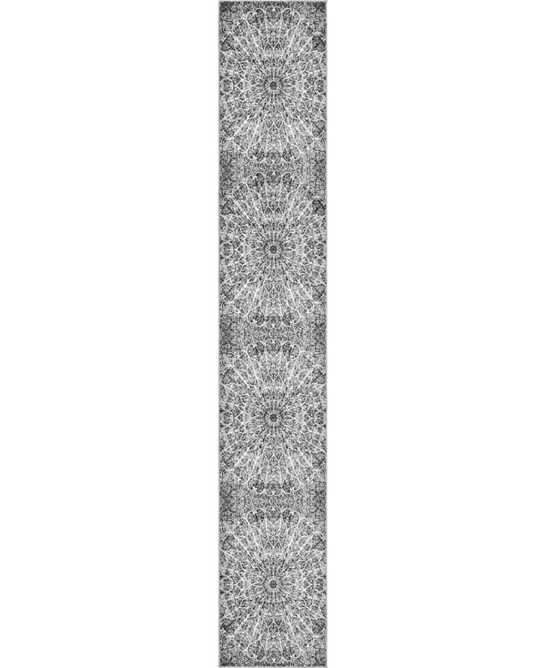 Unique Loom Grace Sofia Dark Gray 2' x 13' Runner Rug