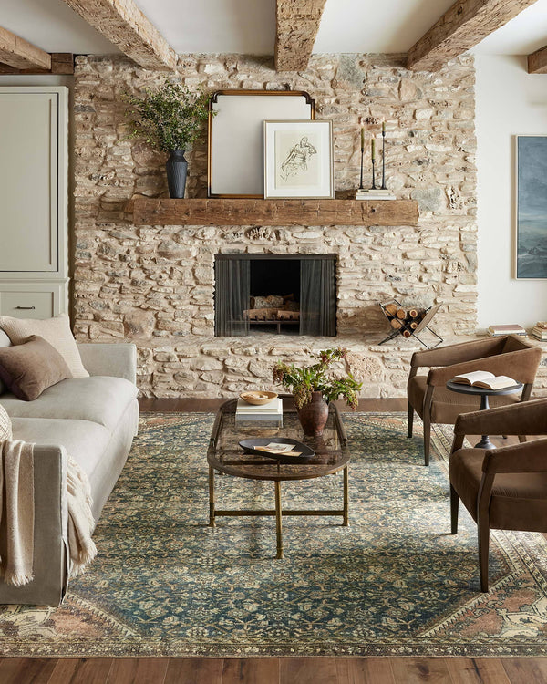 Magnolia Home by Joanna Gaines x Loloi Banks Denim/Clay 2'-0" x 5'-0" Accent Rug