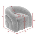 360 Swivel Accent Chair for Living Room, Boucle Barrel Armchair Single Sofa Chair Reading Chair, Sage Green
