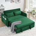 Convertible Sofa Bed, 3 in 1 Sleeper Sofa with 2 Pillows and Adjustable Backrest for Living Room Office, Black