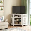 Mayincolor Farmhouse TV Stand for 65+ Inch TV, 34'' Tall Entertainment Center with Sliding Barn Doors, Rustic Wood Media Console Storage Cabinet Television Stand for Living Room, Light Grey
