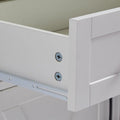 Trumanpick 61"h Large Buffet Sideboard Cabinet, TV Cabinet, Kitchen Pantry for Dining Room, Living Room, 61.3''L x 15''W x 29.8''H, White/Walnut