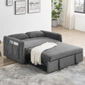 Convertible Sofa Bed, 3 in 1 Sleeper Sofa with 2 Pillows and Adjustable Backrest for Living Room Office, Black