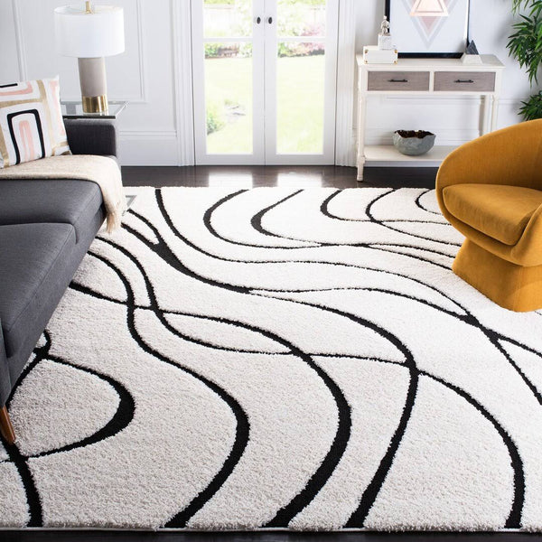 Philadelphia Power Loom Ivory/Black Rug Wrought Studio Rug Size: Rectangle 4' x 6'