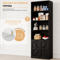 Furmax 1 Piece 4 - Shelf Farmhouse Bookcases 4 - Tier Bookshelf with Adjustable Shelves&Doors, Storage Cabinet for Home Living Room, Kitchen, Office, White