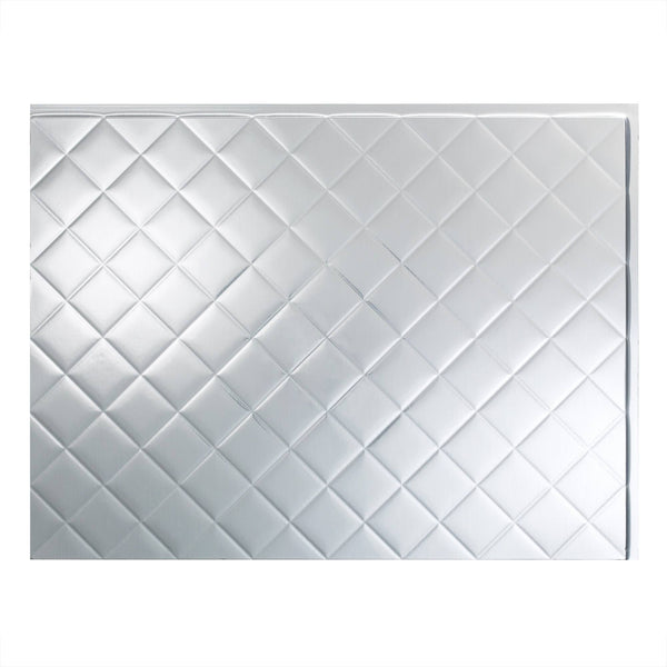 Fasade 18in x 24in Quilted Brushed Aluminum Backsplash Panel (5 Pack)