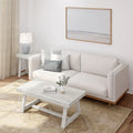 Plank+Beam Farmhouse Coffee Table, 48" Solid Wood Tables for Living Room, Rectangular Center Table