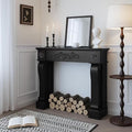 EPICOZY 44.5" Fireplace Mantel, Freestanding Fireplace Surround with Leg for Electric Fireplaces, MDF Mantel Surround with Shelf for Living Room with Decorative Pattern, Anti - Tipping & Waterproof
