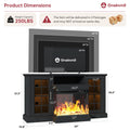 Easoger Fireplace TV Stand for Tvs up to 65", 12 Flame Colors&12 LED Light Colors, TV Console with 3-Sided Glass Fireplace, for Living Room, Gray