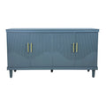 Large 4 - Door Storage Cabinet with Adjustable Shelves, Modern Multi - Room Organizer for Living Room, Kitchen, Bedroom, Hallway - Blue
