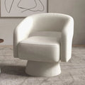 Bonzy Home 360° Swivel Barrel Chair, Velvet Accent Armchair for Living Room, Bedroom & Office, Gray