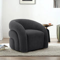 360 Swivel Accent Chair for Living Room, Boucle Barrel Armchair Single Sofa Chair Reading Chair, Sage Green