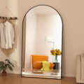 Ufurpie 71"×32" Large Full Length Mirror, Arch Mirror, Floor Mirror with Stand, for Bedroom Living Room Dressing Room, Black