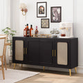 Large 4 - Door Storage Cabinet with Adjustable Shelves, Modern Multi - Room Organizer for Living Room, Kitchen, Bedroom, Hallway - Blue