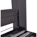 Euroco Wood Full Size Murphy Wall Bed with Wardrobe and Drawers for Living Room, Moveable Wardrobe and Drawers, Space - Saving & Easy Open and Close for Kids Teens Adults, Gray