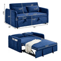Convertible Sofa Bed, 3 in 1 Sleeper Sofa with 2 Pillows and Adjustable Backrest for Living Room Office, Black