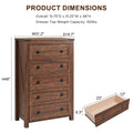 Keywhat Farmhouse 5 Drawer Dresser for Bedroom, Chest of Drawers Wood Organizer for Living Room, Antique White