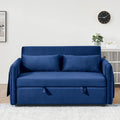 Convertible Sofa Bed, 3 in 1 Sleeper Sofa with 2 Pillows and Adjustable Backrest for Living Room Office, Black