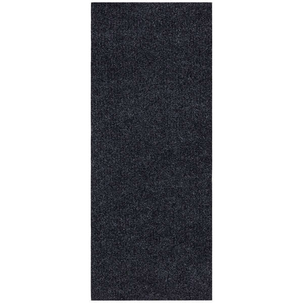 Ottomanson Indoor Outdoor Washable Nonslip Rug, Black, 2x5 ft