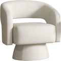Bonzy Home 360° Swivel Barrel Chair, Velvet Accent Armchair for Living Room, Bedroom & Office, Gray