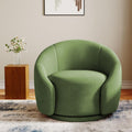 360 Swivel Accent Chair for Living Room, Boucle Barrel Armchair Single Sofa Chair Reading Chair, Sage Green
