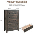 Keywhat Farmhouse 5 Drawer Dresser for Bedroom, Chest of Drawers Wood Organizer for Living Room, Antique White