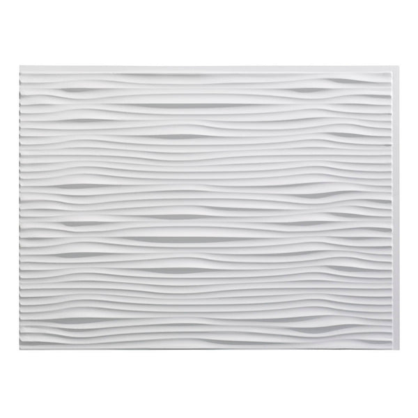 Fasade Waves Matte White 18-Square Foot Backsplash Kit