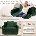 Muumblus Oversized Lounge Chair with Ottoman, Cloud Accent Armchair for Living Room, Beige Chenille