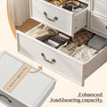 Enhomee Wood Dressers for Bedroom with 9 Drawers White Dresser Chest of Drawers for Living Room