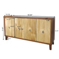 Large 4 - Door Storage Cabinet with Adjustable Shelves, Modern Multi - Room Organizer for Living Room, Kitchen, Bedroom, Hallway - Blue