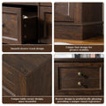 Enhomee Wood Dressers for Bedroom with 9 Drawers White Dresser Chest of Drawers for Living Room