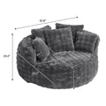 Wiilayok 58'' Oversized Chaise Lounge Chair Indoor, Thickened Backrest Sleeper Sofa Couch with Soft Pillows for Living Room, Gray