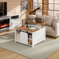 Waleaf Wooden Coffee Table, Lift Top Coffee Table with Large Hidden Storage Shelf for Living Room