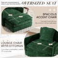 Muumblus Oversized Lounge Chair with Ottoman, Cloud Accent Armchair for Living Room, Beige Chenille