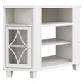 Mayincolor Farmhouse TV Stand for 65+ Inch TV, 34'' Tall Entertainment Center with Sliding Barn Doors, Rustic Wood Media Console Storage Cabinet Television Stand for Living Room, Light Grey